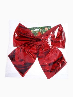 Ёлочная игрушка «Зимнее волшебство. Бант» пластик, 24x26 см, красный