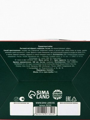 Подарочный набор новогодний «Сказочного Нового Года»: чай чёрный с чабрецом 50 г, кружка 300 мл.