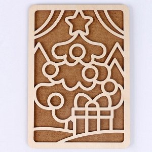 Пластилиновые картинки «Новый год! Ёлочка в лесу»