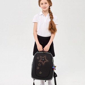 Ранец школьный формованный GRIZZLY с анатомической спинкой, на ножках, для девочек