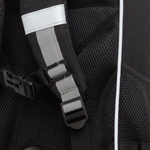 Ранец школьный GRIZZLY суперлегкий с анатомической спинкой, на ножках, с мешком для обуви, для девочки