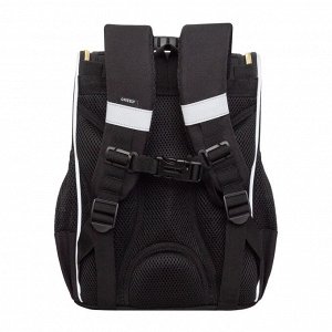 Ранец школьный GRIZZLY суперлегкий с анатомической спинкой, на ножках, с мешком для обуви, для девочки