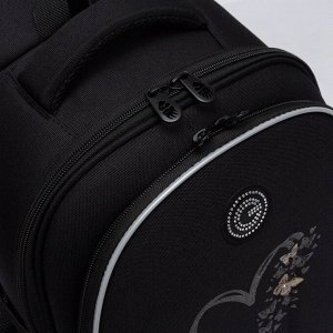 Ранец школьный формованный GRIZZLY с анатомической спинкой на ножках, для девочки