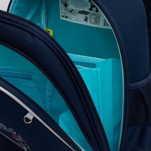 Ранец школьный формованный GRIZZLY с анатомической спинкой на ножках, для девочки
