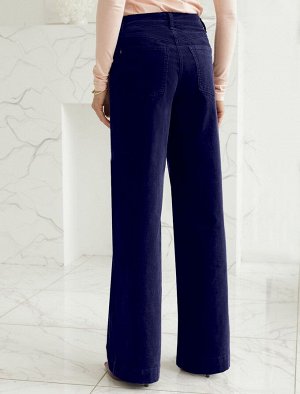 Брюки из эластичного микро-вельвета синий