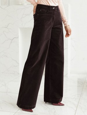 Брюки из эластичного микро-вельвета черный