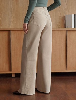 Брюки из эластичного микро-вельвета светло-бежевый