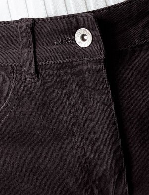 Брюки из эластичного микро-вельвета черный