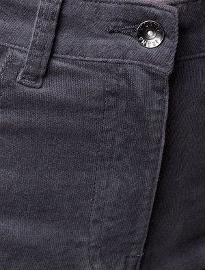 Брюки из эластичного микро-вельвета серый