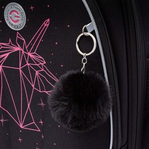 Ранец школьный формованный GRIZZLY с анатомической спинкой на ножках, для девочки