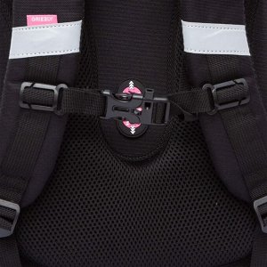 Ранец школьный формованный GRIZZLY с анатомической спинкой на ножках, для девочки