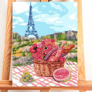 Роспись по номерам с алмазной вышивкой "Пикник в Париже" 30*40 см