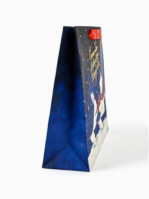 Пакет подарочный новогодний бумажный, «В Новогоднюю ночь», 31x26x11 см