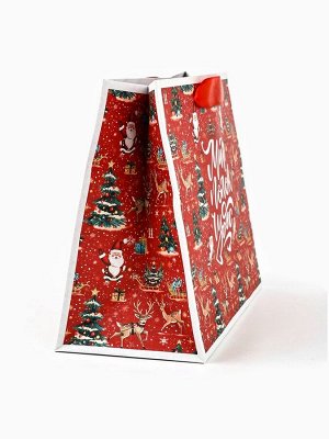 Пакет подарочный новогодний бумажный, «Мир полон чудес», 24x20x11 см