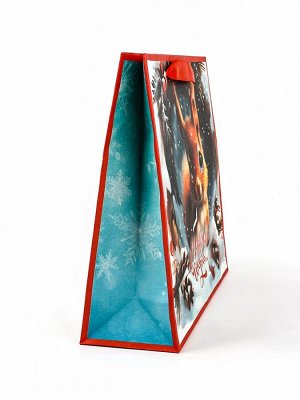 Пакет подарочный новогодний бумажный «С Новым Годом», 31x26x11 см