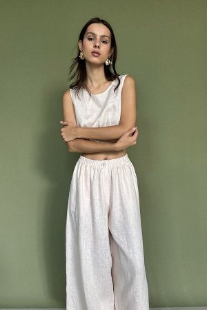 Костюм лён  SET031/02/Крем-брюле