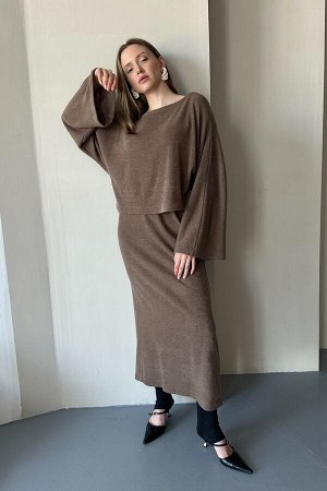 Юбка  WOOL082/01/Коричневый