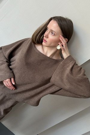 Свитер  WOOL041/04/Коричневый