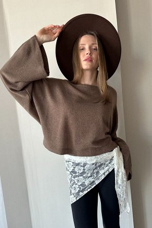 Свитер  WOOL041/04/Коричневый