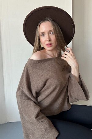 Свитер  WOOL041/04/Коричневый