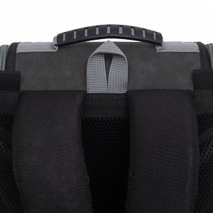 Ранец школьный GRIZZLY суперлегкий с анатомической спинкой, на ножках, с мешком для обуви, для мальчика