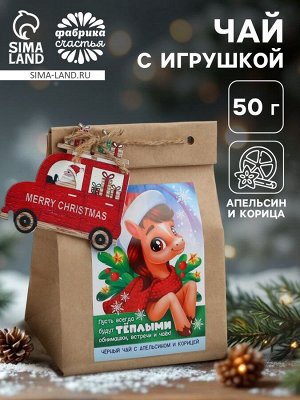 Чай черный в крафтовом пакете с игрушкой «Тёплые встречи и чаёк», 50 г
