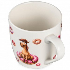 Lefard Ponycake — фарфоровый набор: кружка 360 мл и салатник 500 мл с пони и пончиками