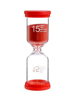 Песочные часы Happy time, на 15 минут, 4 х 11 см