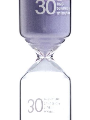 Песочные часы Happy time, на 30 минут, 4.4 х 12.6 см, сиреневые