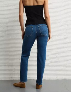 AE Stretch Super High-Waisted Ankle Straight Jean