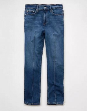 AE Stretch Super High-Waisted Ankle Straight Jean