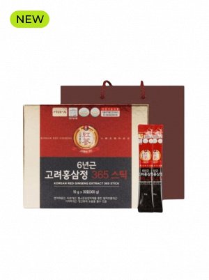 Красный корейский женьшень экстракт, 30 стиков / Jungwon Korean Red Ginseng Extract 365 Stick