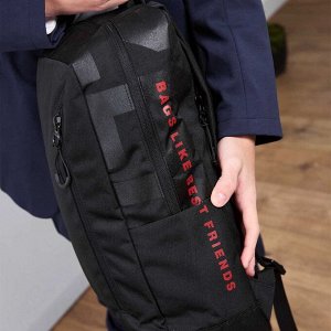 Бизнес рюкзак деловой GRIZZLY с карманом для ноутбука 13", одним отделением, мужской