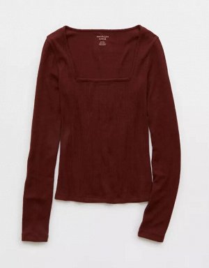 AE Long Sleeve Square Neck T-Shirt