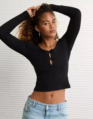 AE Long Sleeve Bow T-Shirt