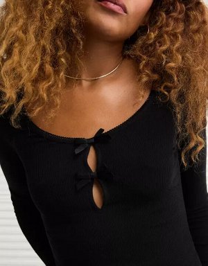 AE Long Sleeve Bow T-Shirt