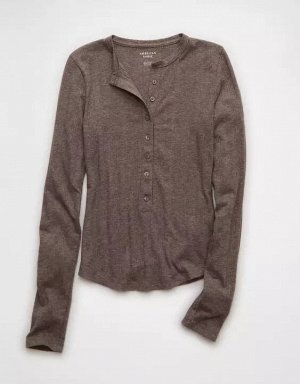 AE Long Sleeve Henley T-Shirt