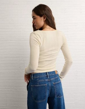 AE Long Sleeve Square Neck T-Shirt