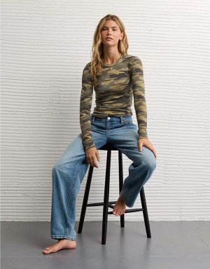 AE Long Sleeve Cozy Crewneck T-Shirt