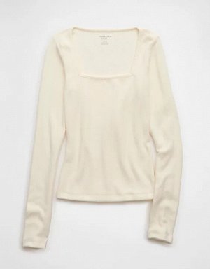 AE Long Sleeve Square Neck T-Shirt