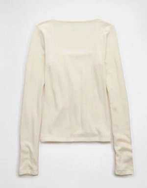 AE Long Sleeve Square Neck T-Shirt