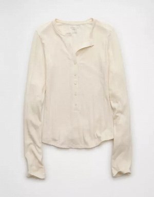 AE Long Sleeve Henley T-Shirt