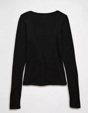 AE Long Sleeve Square Neck T-Shirt