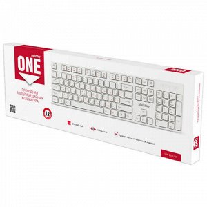 Клавиатура проводная SMARTBUY ONE 238, USB, 104 клавиши, белый, SBK-238U-W