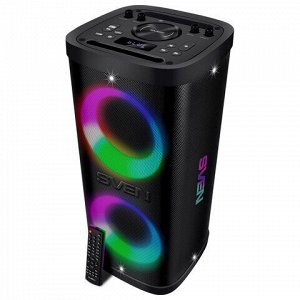 Колонка портативная SVEN PS-930, 150 Вт, TWS, Bluetooth, FM, USB, microSD, LED-дисп, черный, SV-022402