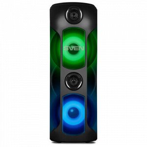 Колонка портативная SVEN PS-720, 80 Вт, TWS, Bluetooth, FM, USB, microSD, LED-дисп, черный, SV-019600