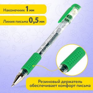 Ручки гелевые с грипом АРОМАТИЗИРОВАННЫЕ, НАБОР 20 ЦВЕТОВ, "FRUITS", линия письма 0,5 мм, BRAUBERG KIDS, 143824