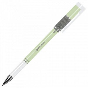 Ручка гелевая BRAUBERG "GEL ONE PASTEL", ЧЕРНАЯ, корпус ассорти, узел 0,5 мм, линия 0,35 мм, 144039