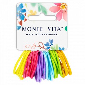 Резинки для волос НАБОР 30 шт., 0,3х9 см, разные цвета, MONTE VITA (МОНТЕ ВИТА), 457041