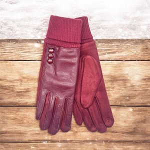 Перчатки одинарные из экокожи